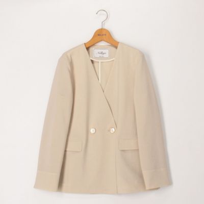 がっきー  NOLLEY'S ドライツイルノーカラーウォッシャブルジャケ セール】《セットアップ対応》ウォッシャブルツイルノーカラー