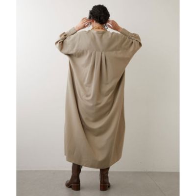 【即完売品】WhimGazette　ロングワンピース　ウール　天竺　軽やか　上品 ウール天竺ワンピース | Whim Gazette(ウィム ガゼット