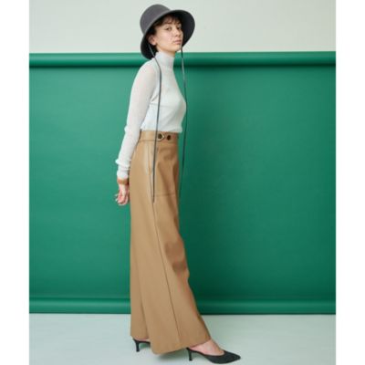 Whim Gazette【THE PAUSE】フェイクレザーワイドパンツ美品 セール】【THE PAUSE】フェイクレザーワイドパンツ（その他