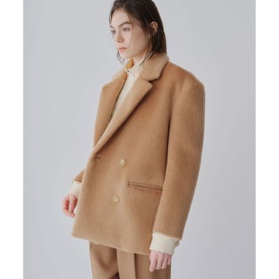 GEMINI ゲミニー コート キャメル サイズ:FREE | 24秋冬 アルパカ ウール ジャケット / ショートコート | オーバーサイズ ボンディング シャギー | アウター ブルゾン 上着【レディース】【中古】【美品】【K4662】 Whim Gazette(ウィム ガゼット)の【GEMINI】アルパカウールジャケット