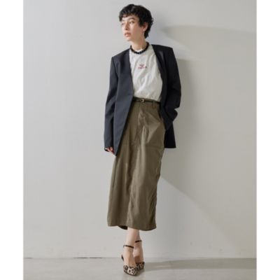 Whim Gazette/ウィムガゼット　ミリタリーツイルスカート　カーキ ウィムガゼット Whim Gazette ミリタリースカート （khaki