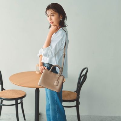 TOPKAPI(トプカピ)のフロントステッチ レザーミニショルダーバッグ通販