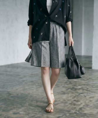 STYLE DELI(スタイルデリ)の【BLK001】配色刺繍オープンカラーシャツ