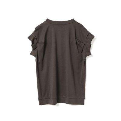 mizuiro ind(ミズイロインド)のフリルスリーブクルーネックプル