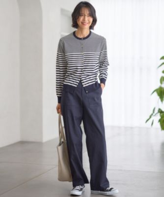 23区【Oggi4月号掲載/洗える】スラブツイルストレッチ ベイカー パンツ 23区 L(ニジュウサンク エル)の【Oggi4月号掲載/洗える】スラブ