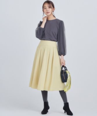 組曲 L(クミキョク エル)のタックフレアカラースカート通販 | 集英社