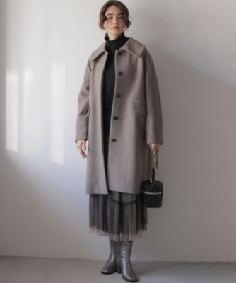 組曲 L(クミキョク エル)のウールモッサステンカラー コート通販