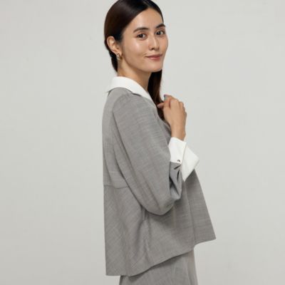 NOLLEY'S(ノーリーズ)の《セットアップ対応》ウォッシャブル白襟