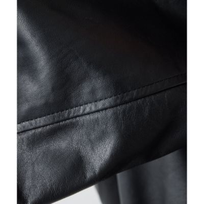 ウィムガゼット　山羊革　レザーブルゾン　ドロップショルダー　フリーサイズ　極美品 Whim Gazette(ウィム ガゼット)の【GEMINI】レザーブルゾン通販