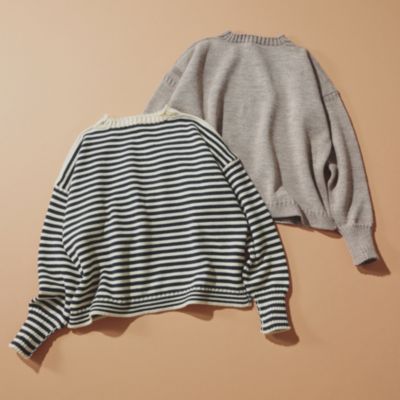 Le Tricoteur(ル・トリコチュール)のOFF SHOULDER CROPPED GUERNSEY