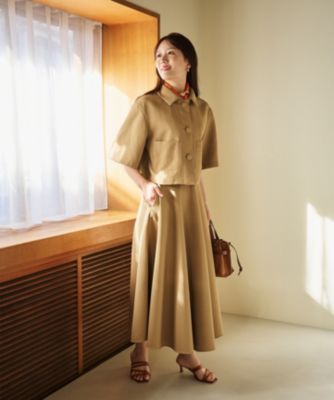 #Newans 【シワになりにくい】〈花乃まりあさんコラボ〉サーキュラースカート trim_ofcrs_item2fe0ff883e1011e