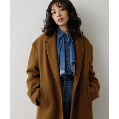 Whim Gazette(ウィム ガゼット)のウールパイルロングチェスターコート
