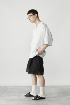 TOGA トーガ 19SS 日本製 Acetate jacquard shorts アセテートジャガードショーツ TP91-FF225 34 グリーン フラワー ショートパンツ ボトムス【TOGA】