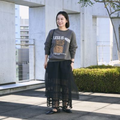 スタッフ身長155cm トップス チャコール/M、ボトム ブラック/2