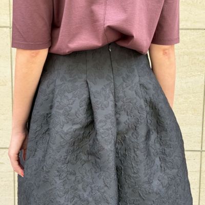 【未使用】E by eclat ジャカード ティアードスカート　エクラ　VERY E by eclat(イーバイエクラ)のジャカードティアードスカート通販