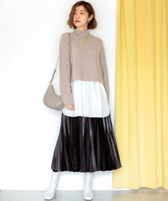 23区 L(ニジュウサンク エル)の【洗える】レザーライクプリーツ