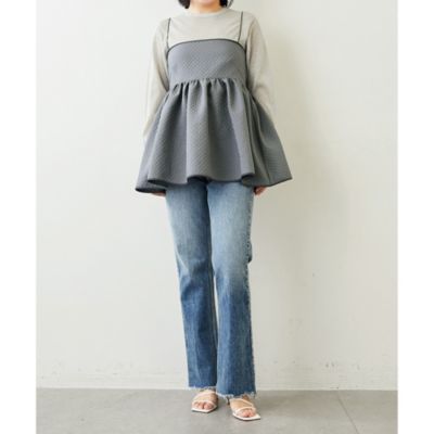 Whim Gazette(ウィム ガゼット)のジャガードキャミブラウス通販