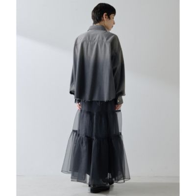 whim gazette 長袖 ウェスタン デニム シャツ F オフホワイト ウィムガゼット Whim Gazette デニムシャツ （sax blue