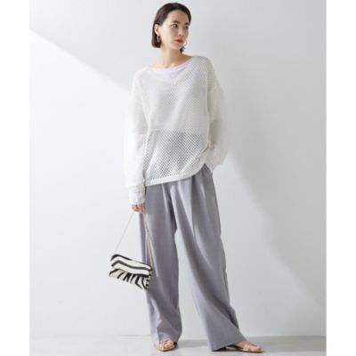 Whim Gazette(ウィム ガゼット)の2wayアイレットメッシュニット