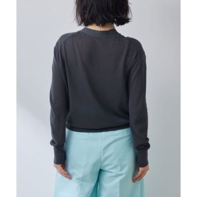 Whim Gazette ウィムガゼット 麻 ポリエステル カーディガン F Whim Gazette ウィムガゼット 麻 ポリエステル カーディガン F