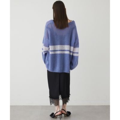 Whim Gazette - ウィムガゼット　24AW  THE PAUSE  ザポーズ ラインモヘヤニット Whim Gazette(ウィム ガゼット)の【THE PAUSE】ラインモヘヤ