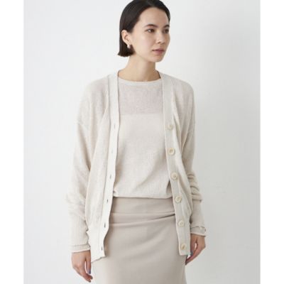 Whim Gazette(ウィム ガゼット)のペーパーヤーンカーディガン通販