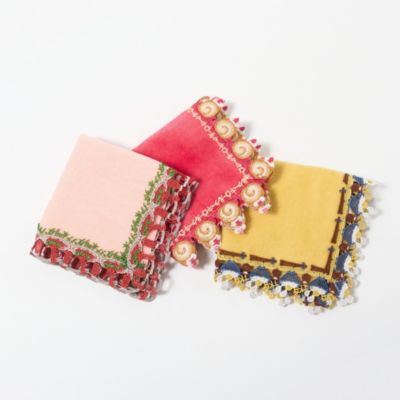 近沢レース店(チカザワレーステン)の【eclat限定】タオルハンカチ3枚