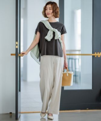 23区 L(ニジュウサンク エル)の【洗える】LIBECO バンドカラー シャツ