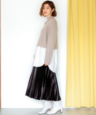 23区 L(ニジュウサンク エル)の【洗える】レザーライクプリーツ