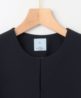 とまと様✨KUMIKYOKU NAVY コンフォータブルドレープノーカラーJK KUMIKYOKU NAVY】コンフォータブルドレープ ジャケット（ノーカラー