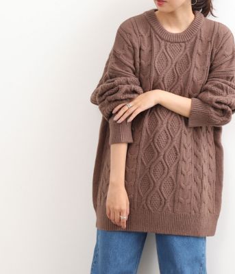 Vis ビス の Web限定 アラン柄ビッグシルエットニットプルオーバー通販 集英社happy Plus Store