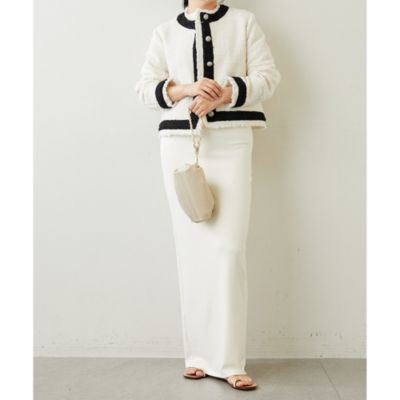 定価3.5万 Whim Gazette モヘヤ混　ツイードジャケット 白 金釦 定価3.5万 Whim Gazette モヘヤ混 ツイードジャケット 白 金釦