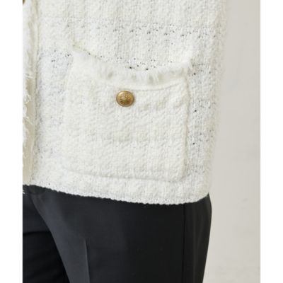 Whim Gazette / ツィードカーディガン Whim Gazette(ウィム ガゼット)のツィードカーディガン通販