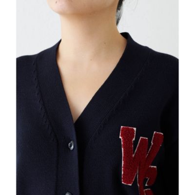 Whim Gazette(ウィム ガゼット)のワッペンニットカーディガン