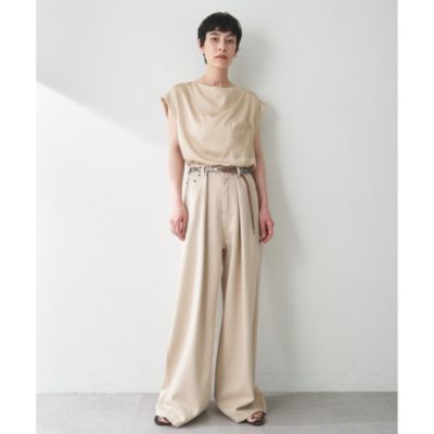 Whim Gazette(ウィム ガゼット)のサテンワッシャーノースリーブ 
