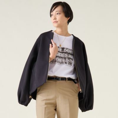 タグ付き新品未使用 martinique マルティニーク クロップドブルゾン martinique(マルティニーク)のダンボールジップブルゾン（一部