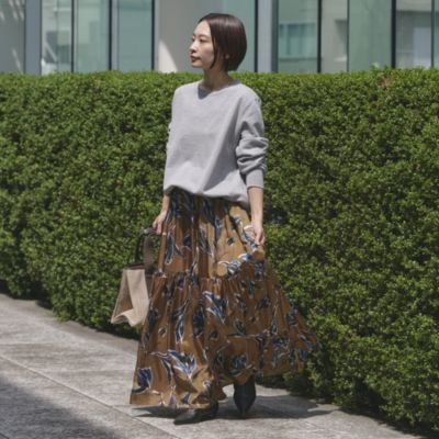 値下げ↓SACRA 今期 サクラ HPS別注 ティアードスカート 花柄 値下げ↓SACRA 今期 サクラ HPS別注 ティアードスカート 花柄
