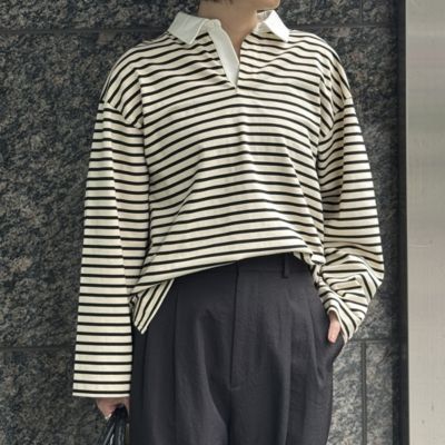 12closet(トゥエルブクローゼット)の【洗える】ラガーシャツ風トップス