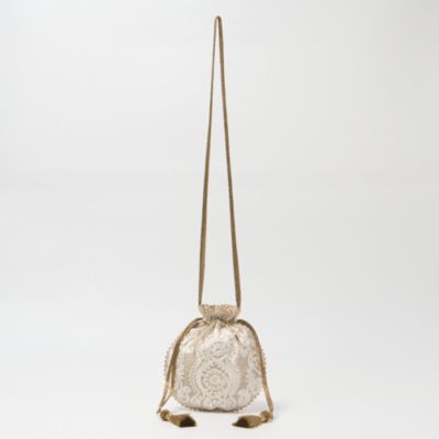 ne Quittez pas(ヌキテパ)のCord Embroidery Drawstring Shoulder Bag 