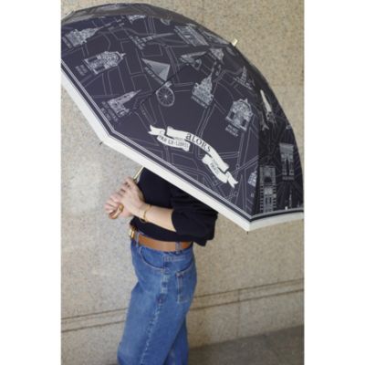 【aLORS】晴雨兼用日傘（ダークネイビー×アイボリー） aLORS(アロー)のSoleil & Pluie Ex-libris Paris x aLORS - une