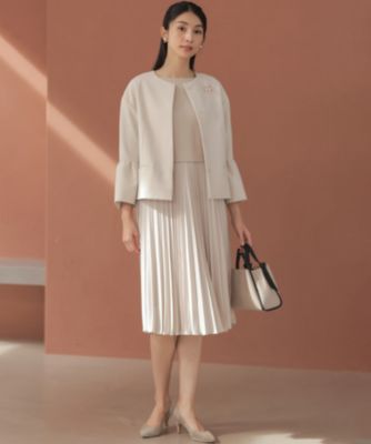 組曲(クミキョク)の【KUMIKYOKU NAVY】ジャージーコンビプリーツ