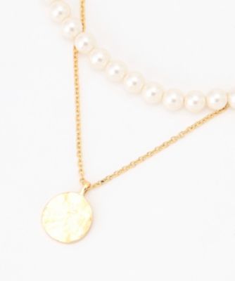 【完売品】クルーレ　2wayウォーターパールネックレス　ゴールド 完売品】クルーレ 2wayウォーターパールネックレス ゴールド crewre