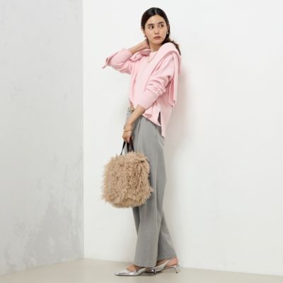 ノーリーズ NOLLEY'S ヘアリーVネックプルオーバーニット