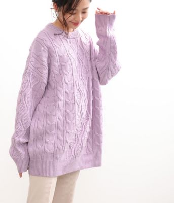 Vis ビス の Web限定 アラン柄ビッグシルエットニットプルオーバー通販 集英社happy Plus Store