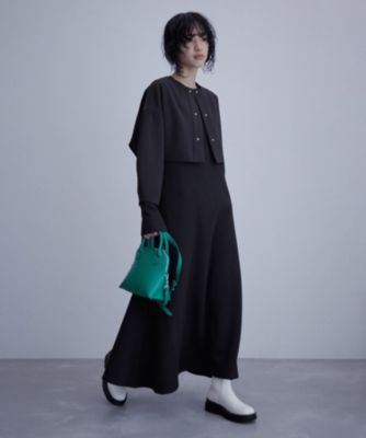 ADAM ET ROPE’ 〈SETアイテム〉ショートジャケットコンビリブワンピース