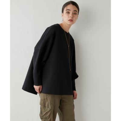 美品 ウィムガゼット ダンボールプルオーバー ブラック オーバー ふんわり Whim Gazette（ウィム ガゼット） スウェット コンパクトダンボール