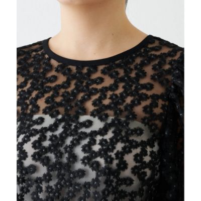 raumi　ウィムガゼット　レースブラウス ウィムガゼット Whim Gazette レースブラウス （black