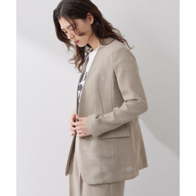 Whim Gazette(ウィム ガゼット)のジュートライクノーカラージャケット