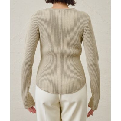 Whim Gazette(ウィム ガゼット)のRAW SILKレースアッププルオーバー