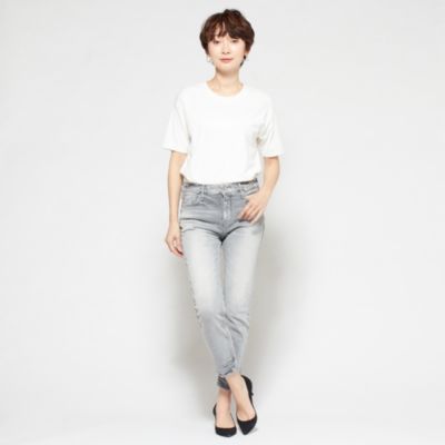 レディースUPPER HIGHTSアッパーハイツ 139229 THE STELLA CROP ブラックデニムパンツ【23】【LDNA70392】